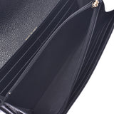 CHANEL Camellia Long Fold Wallet Black Ladies Caviar Skin Long Wallet A Rank Used Ginzo