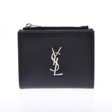 SAINT LAURENT, SunLaurent, compact wallet, black silver, gold, unisex, folding, wallet, wallet, new, new, old chonzo.