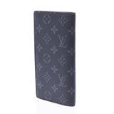 LOUIS VUITTON Louis Vuitton Monogram Eclipse Portofeuil Broza Black/Gray M61697 Men's Long Wallet A Rank Used Ginzo