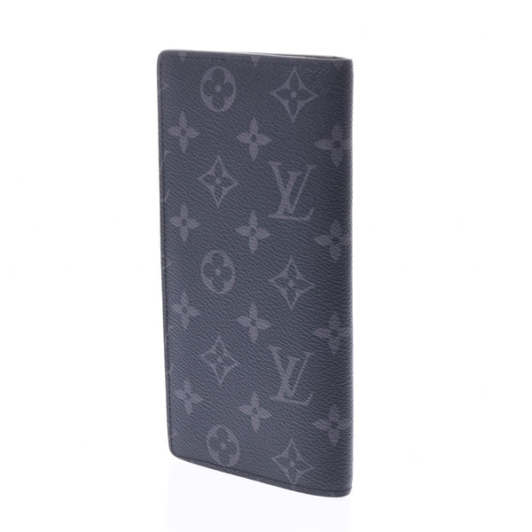 LOUIS VUITTON 路易威登 单色 Eclipse 波尔图福伊耶 布拉扎 黑色/灰色 M61697 男士长钱包 A 级二手银藏