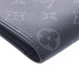 LOUIS VUITTON Louis Vuitton Monogram Eclipse Portofeuil Broza Black/Gray M61697 Men's Long Wallet A Rank Used Ginzo