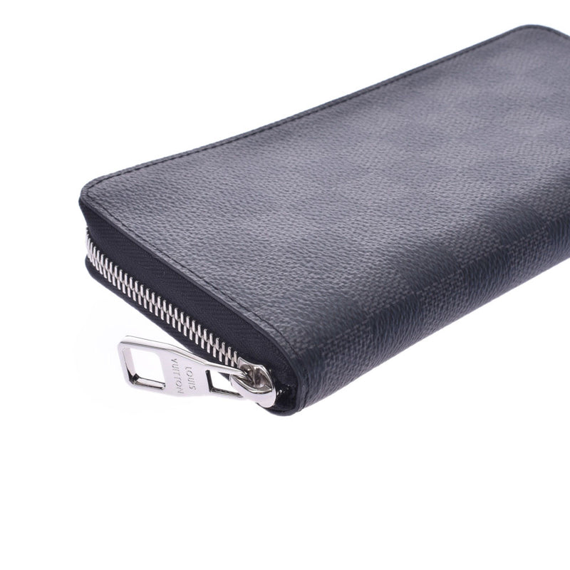 LOUIS VUITTON ルイヴィトングラフィットジッピーウォレットヴェルティカル black / gray N63095 men long wallet-free silver storehouse