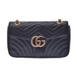 GUCCI Gucci, GG, Marmont Kirting, smothering, black gold, gold fittings, 443497 Ladies, reza, reza, silver, silver, silver, silver.