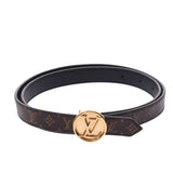 LOUIS VUITTON ルイヴィトン モノグラム サンチュール LVサークル20MM リバーシブル サイズ80 ブラウン ゴールド金具 M0053 レディース ブレスレット Aランク 中古 銀蔵