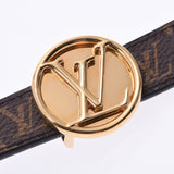 LOUIS VUITTON ルイヴィトン モノグラム サンチュール LVサークル20MM リバーシブル サイズ80 ブラウン ゴールド金具 M0053 レディース ブレスレット Aランク 中古 銀蔵