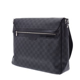 LOUIS VUITTON ルイヴィトンダミエグラフィットダニエル MM black / gray N58029 men shoulder bag B rank used silver storehouse