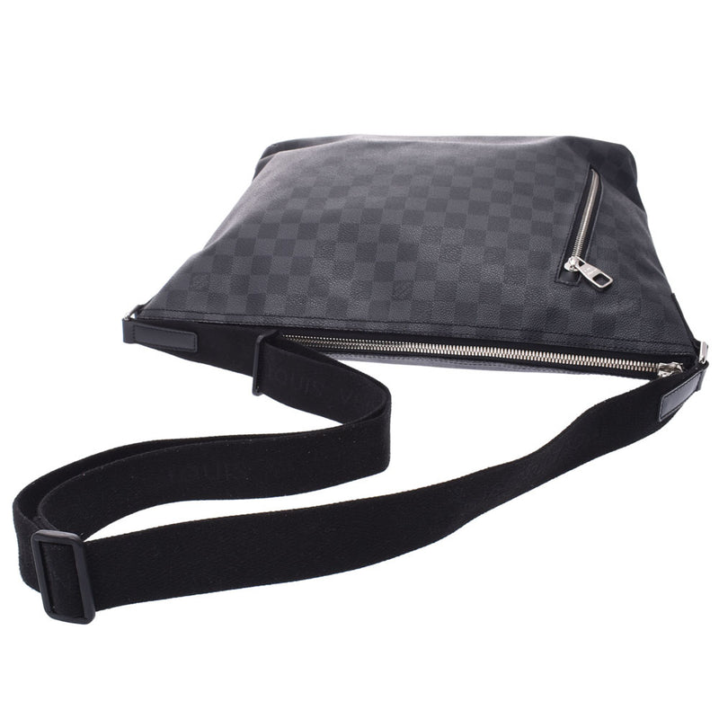 LOUIS VUITTON Louis Vuitton Damier Grafitt Mick MM Old Black/Grey N41106 Men's Shoulder Bag B Rank Used Ginzo