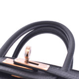 HERMES Hermes Birkin 25 Black Rose Gold Hardware D Engraved (around 2019) Ladies Togo Handbag New Ginzo