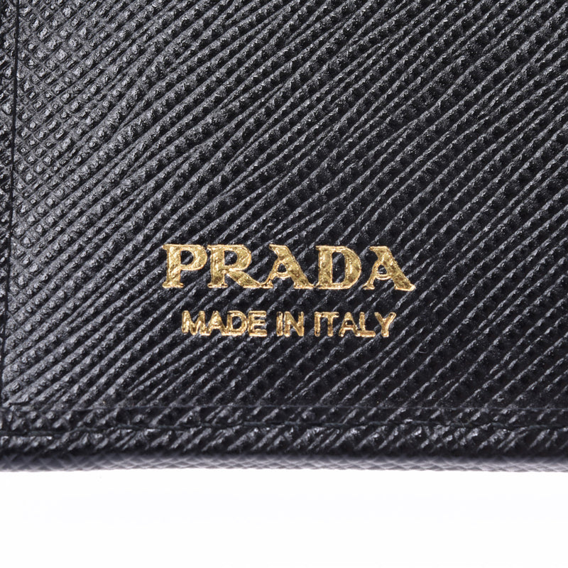 プラダコンパクトウォレット 黒 レディース 二つ折り財布 1MV204 PRADA 