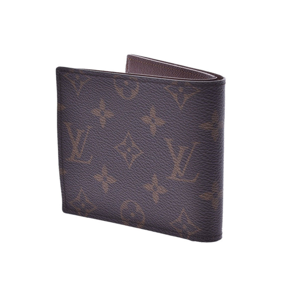 LOUIS VUITTON Louis Vuitton Monogram Portofeuille Marco NM Brown M62288 Men's Bi-fold Wallet Unused Ginzo