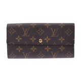 Louis Vuitton Monogram Porter foie Sarah old brown m61734 Unisex Long Wallet