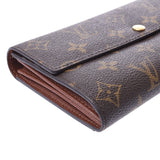 Louis Vuitton Monogram Porter foie Sarah old brown m61734 Unisex Long Wallet