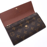 Louis Vuitton Monogram Porter foie Sarah old brown m61734 Unisex Long Wallet