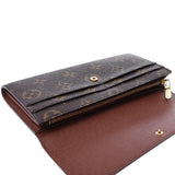 Louis Vuitton Monogram Porter foie Sarah old brown m61734 Unisex Long Wallet