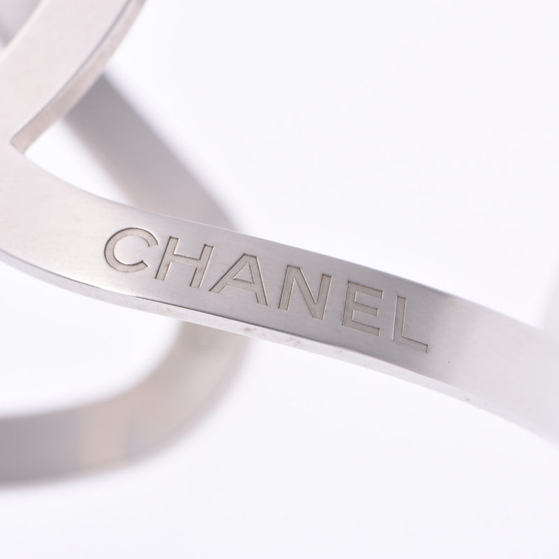 CHANEL Coco mark 17 years model silver metal fittings unisex bangle A rank used Ginzo