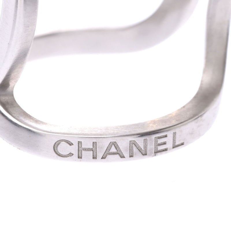 CHANEL Coco Mark 2017 model Silver hardware No. 12 Ladies ring/ring A rank used Ginzo