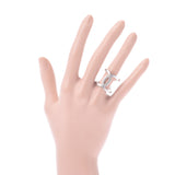 香奈儿Coco Mark 2017年模型银硬件编号12女士戒指/戒指二手排名