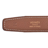 Hermes h belt 76cm Black / gold gold metal fittings belt Z