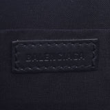 BALENCIAGA瓦伦西亚藏青色夹子M黑色中性帆布/卡夫手包AB等级二手银藏