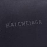 BALENCIAGA瓦伦西亚藏青色夹子M黑色中性帆布/卡夫手包AB等级二手银藏