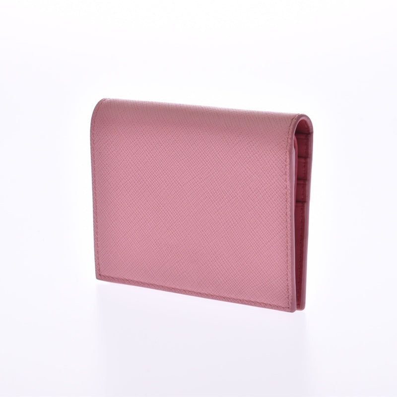 プラダリボン コンパクトウォレット ピンク レディース 二つ折り財布