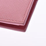 PRADA Prada Ribbon Compact Wallet Pink 1MV204 Ladies Saffiano Bi-Fold Wallet A Rank Used Ginzo