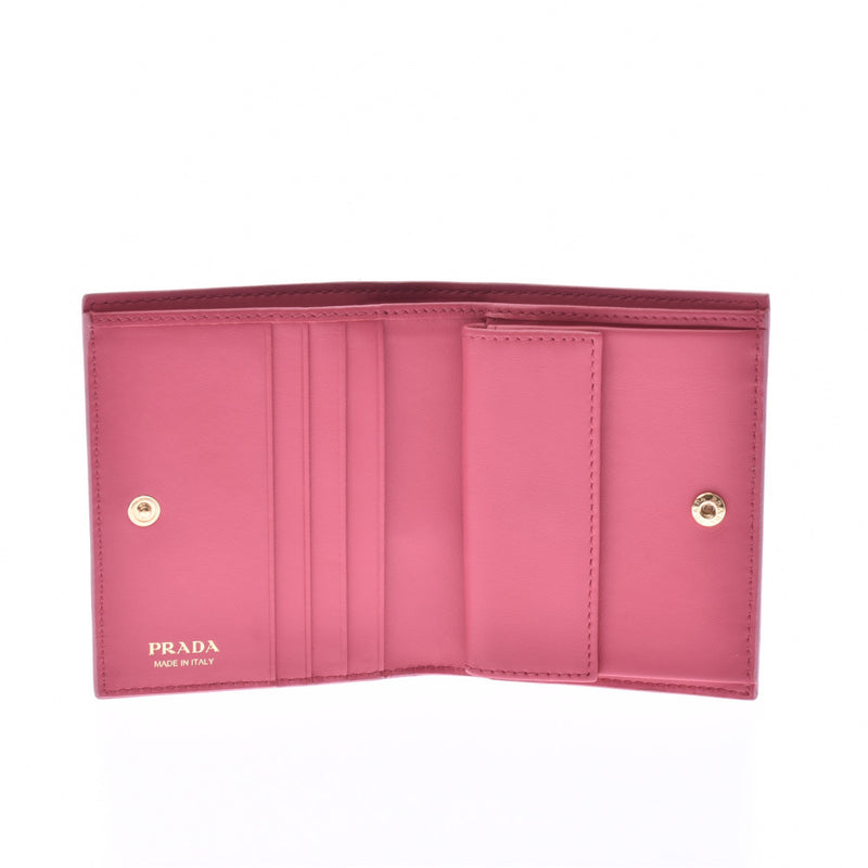 プラダリボン コンパクトウォレット ピンク レディース 二つ折り財布 1MV204 PRADA 中古 – 銀蔵オンライン