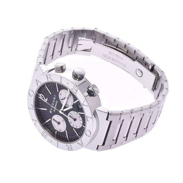 BVLGARI Bvlgari Bvlgari Bvlgari Bvlgari 38 chronograph old type BB38SSCH men'S SS watch automatic Black Dial A Rank used silver stock