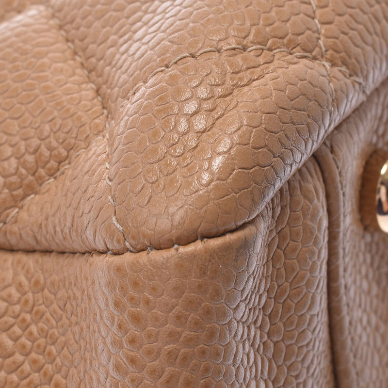 Chanel Maestro chain Tote Beige gold hardware Womens caviar skin Tote Bag