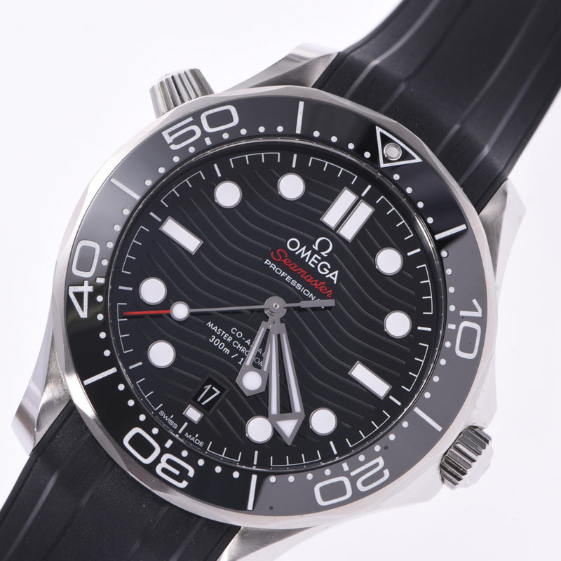 OMEGA OMEGA Seamaster Diver 300 210.32.42.20.01.001 Boys SS/Rubber Watch Automatic Winding Black Dial A Rank Used Ginzo