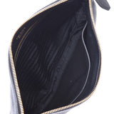 PRADA Prada slim type black gold metal fitting women's scarf shoulder bag AB rank second hand silver