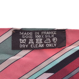 HERMES Twilly Zigzag Sangle /Sangles en Zigzag Pink Ladies 100% Silk Scarf B Rank Used Ginzo