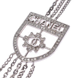 CHANEL Coco Mark Chain Necklace 15 Year Model Ladies Rhinestone Necklace AB Rank Used Ginzo