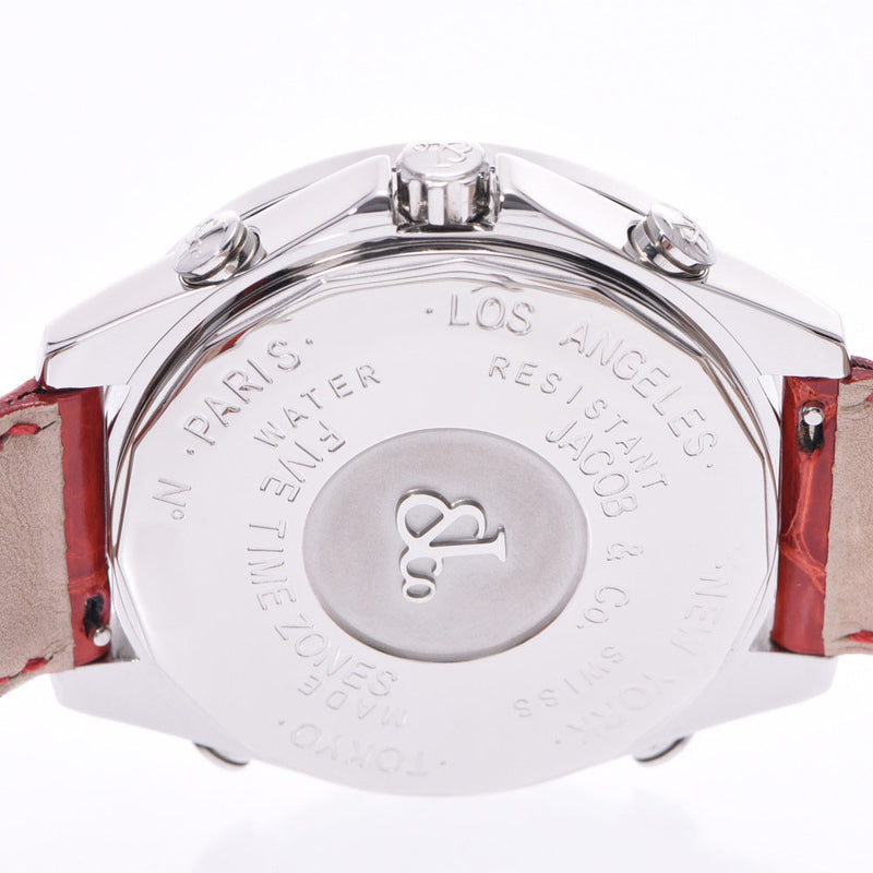 ジェイコブファイブタイムゾーン 47mm ダイヤベゼル メンズ 腕時計