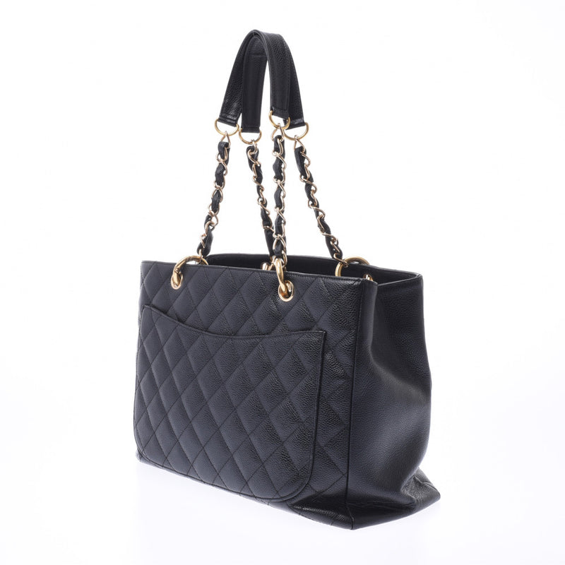 Chanel Laage Shopping Bag 14143 Black Black Bracket Ladies