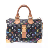 LOUIS VUITTON Louis Vuitton Multicolor Speedy 30 Black M92642 Ladies Handbag B Rank Used Ginzo