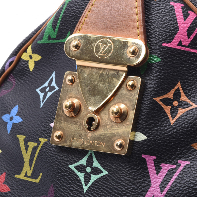 LOUIS VUITTON Louis Vuitton Multicolor Speedy 30 Black M92642 Ladies Handbag B Rank Used Ginzo