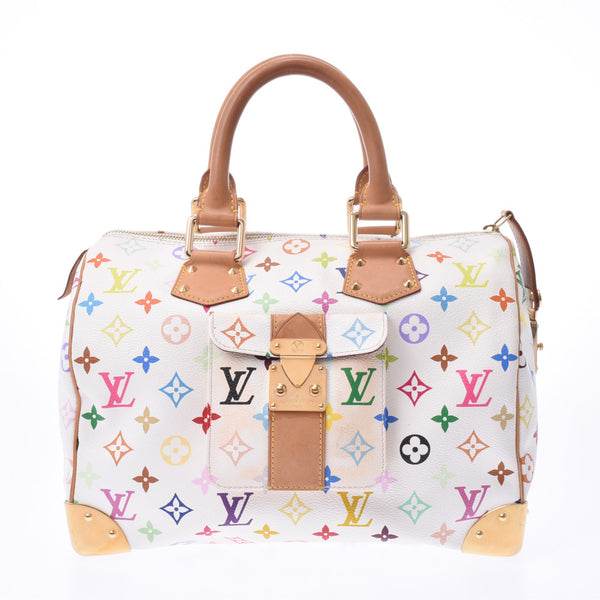 LOUIS VUITTON Louis Vuitton Multicolor Speedy 30 Bron (White) M92643 Ladies Handbag B Rank Used Ginzo