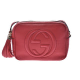 GUCCI Gucci Soho red 308864 Lady's calf shoulder bag A rank used silver storehouse