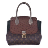 LOUIS VUITTON ルイヴィトン モノグラム エキゾチック トートPM ヴェール N91284 レディース オーストリッチ×リザード ハンドバッグ ABランク 中古 銀蔵