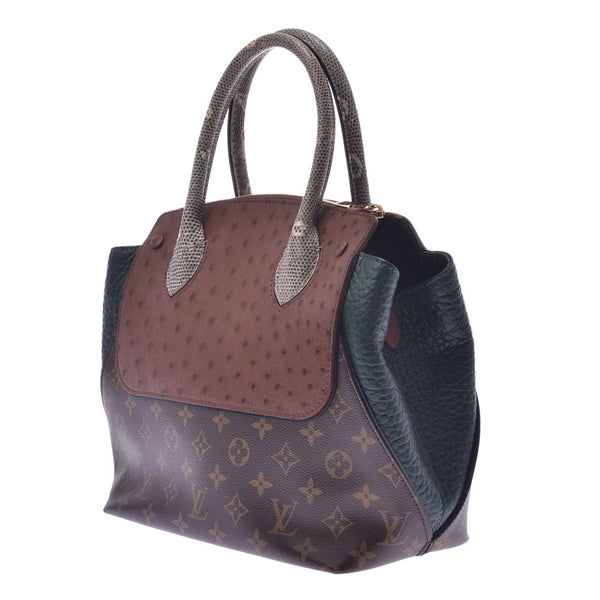 LOUIS VUITTON ルイヴィトン モノグラム エキゾチック トートPM ヴェール N91284 レディース オーストリッチ×リザード ハンドバッグ ABランク 中古 銀蔵