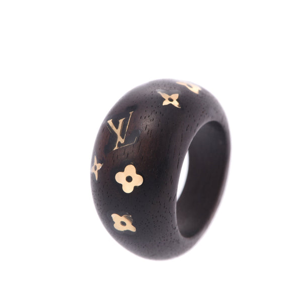 LOUIS VUITTON Louis Vuitton Berg Sylvania Dark Brown Size M 13 Ladies Wood Ring/Ring AB Rank Used Ginzo