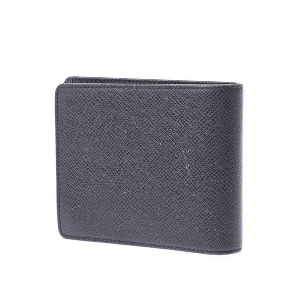 LOUIS VUITTON Louis Vuitton Taiga Florin Ardoise (Black) M31112 Men's Short Bi-Fold Wallet B Rank Used Ginzo