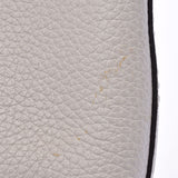 古奇古奇组合徽标打印灰白色500984男女皆宜的皮革离合器袋未使用的银股票