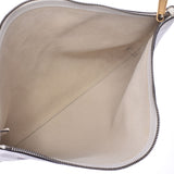 古奇古奇组合徽标打印灰白色500984男女皆宜的皮革离合器袋未使用的银股票