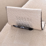 古奇古奇组合徽标打印灰白色500984男女皆宜的皮革离合器袋未使用的银股票