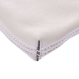 古奇古奇组合徽标打印灰白色500984男女皆宜的皮革离合器袋未使用的银股票