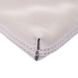 古奇古奇组合徽标打印灰白色500984男女皆宜的皮革离合器袋未使用的银股票