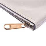 古奇古奇组合徽标打印灰白色500984男女皆宜的皮革离合器袋未使用的银股票