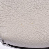 古奇古奇组合徽标打印灰白色500984男女皆宜的皮革离合器袋未使用的银股票